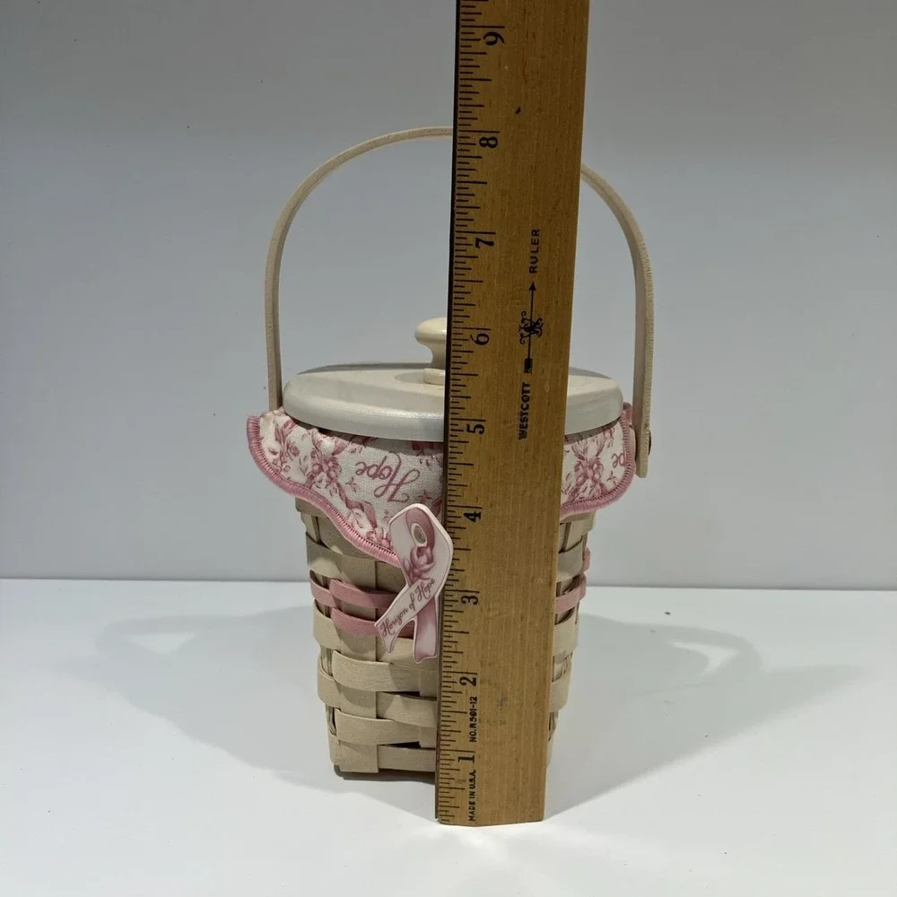 Longaberger Horizon of Hope Basket American Cancer Society Pink 2002 Complete